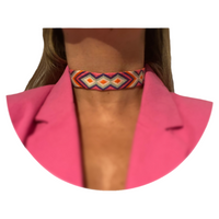 Choker Reversible Rosa-Naranja